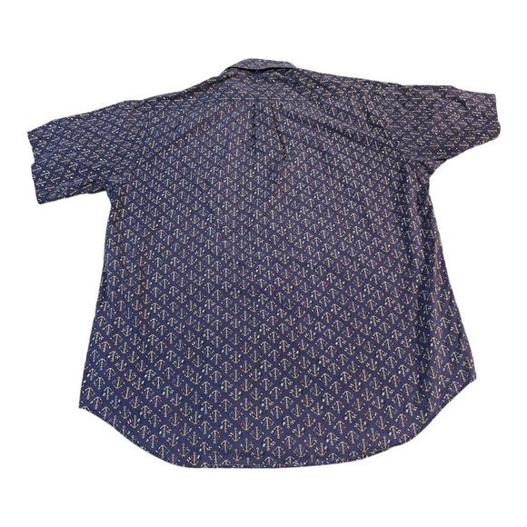 TOMMY HILFIGER ALL OVER PRINT Large Anchor Sailing Nautical Shirt VTG 90’s - Picture 5 of 8